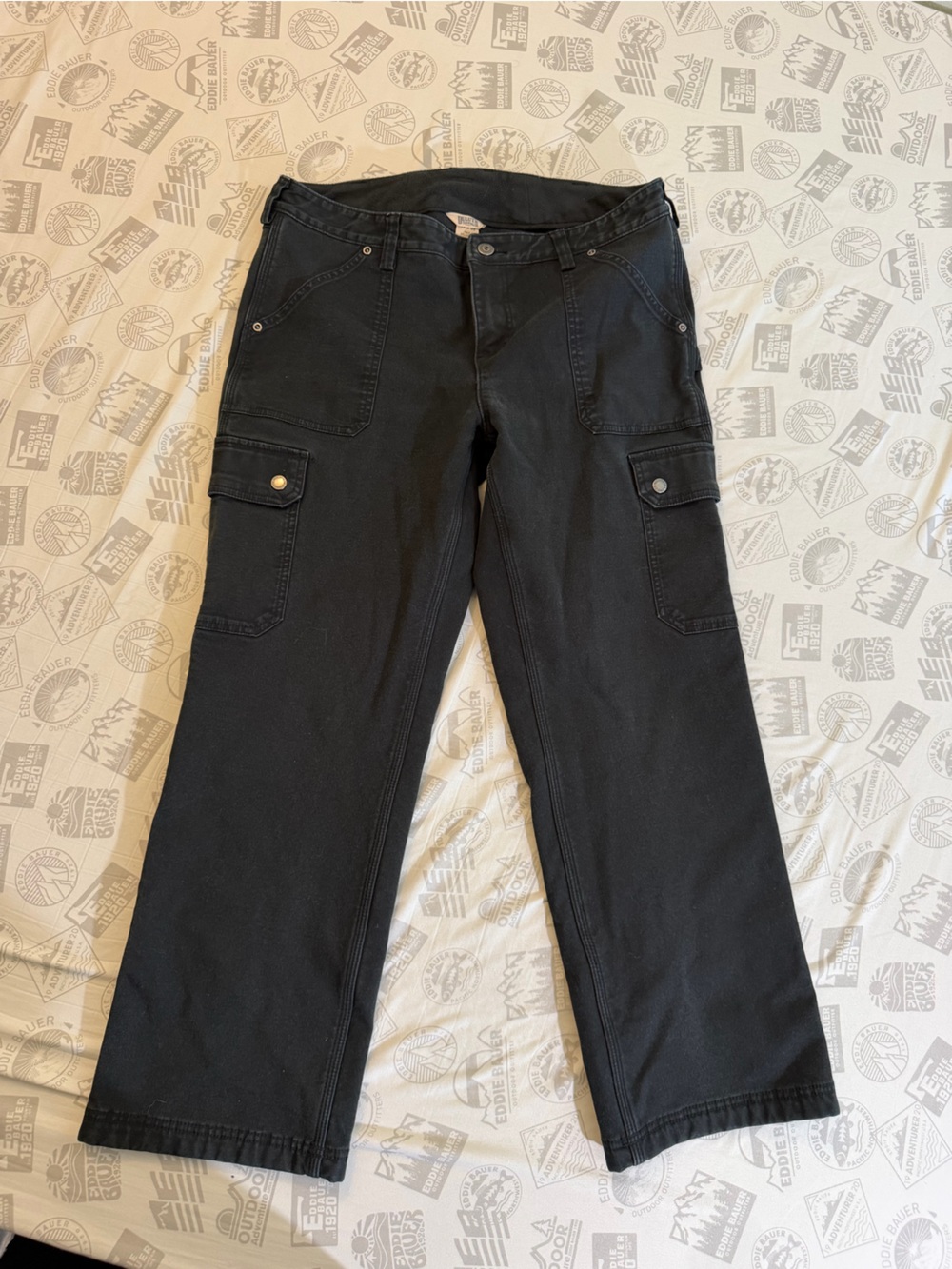 Duluth Black DuluthFlex Fleece Lined Fire Hose Cargo Work Pants Women’s Sz 12X29